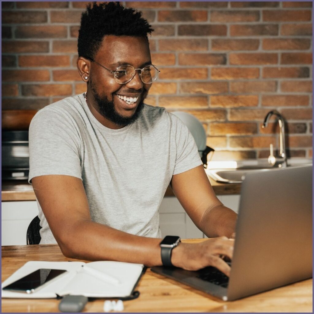 man taking a mindset therapy course